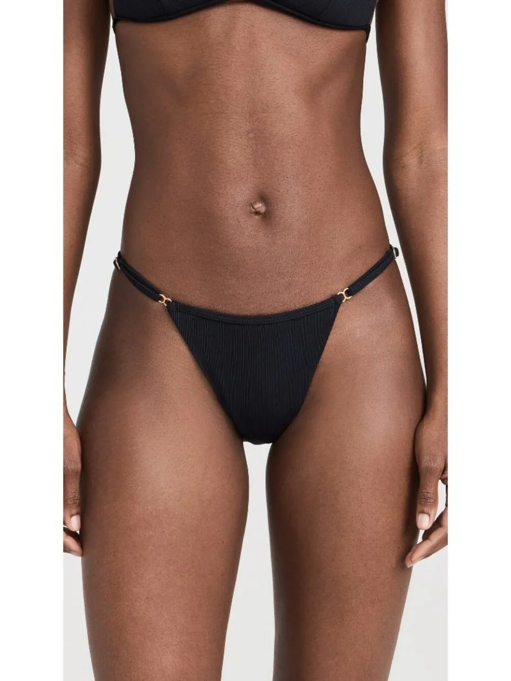 LSPACE Remi Bikini Bottoms in Black Medium New Womens Swimsuit